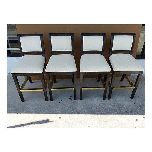 Brass & Wenge Bar-Stool For Sale - Image 9 of 9