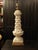 Vintage White Manises Ceramic Table Lamp with Relief Leaf Design, 1950s For Sale - Image 6 of 6