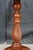 Vintage Georgian Style Scalloped Mahogany Starburst Inlaid Pedestal Side Table For Sale - Image 4 of 18