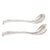 Vintage Sterling Silver Modernist Salad Servers or Serving Pieces, 1980's For Sale