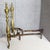This pair of vintage fireplace andirons are crafted in a traditional Colonial Revival style, these andirons feature brass...