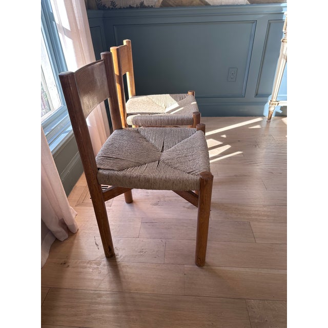 Textile Charlotte Perriand Style Rush Chair Set of 2 For Sale - Image 7 of 7