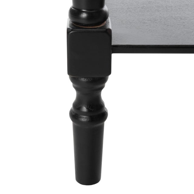 Black Rafael 2 Drawer Console in Distressed Black For Sale - Image 8 of 10