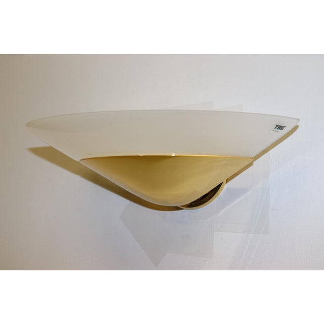 1990s Modern "Mezzo Alo" Wall Lamp Murano White Glass For Sale - Image 13 of 13