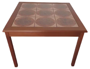 Danish Ceramic and Teak Coffee Table, 1960s