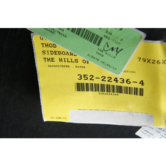 Thomasville Italian Hills of Tuscany Bibbiano Demilune Marble Top Burl Sideboard For Sale - Image 13 of 13