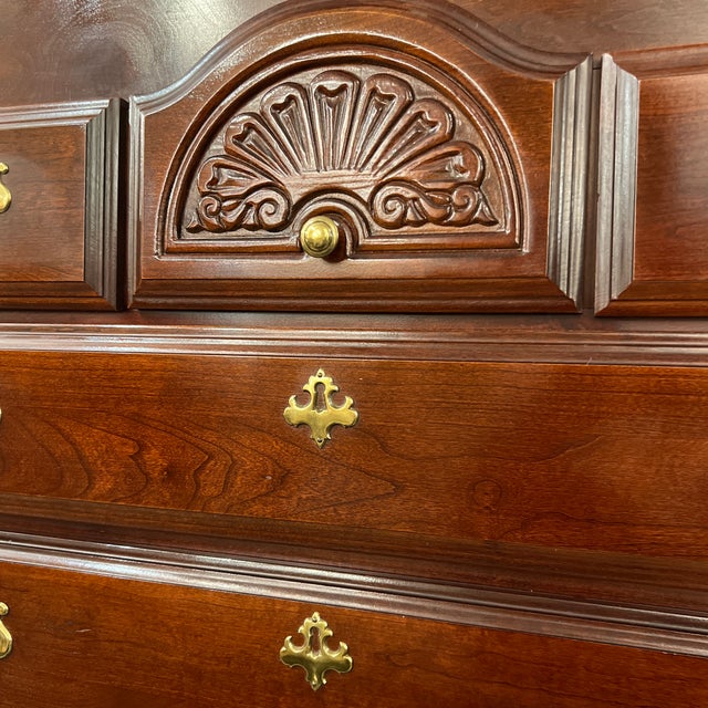 1980's Queen Anne Wooden Highboy Dresser Chairish