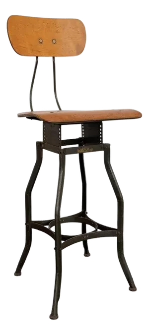 Industrial Height Adjustable Stool by Toledo Metal Furniture Co.