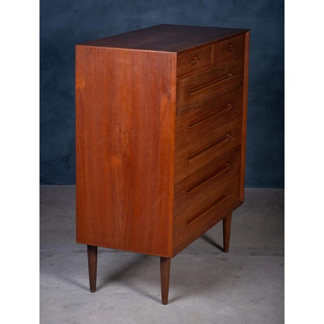 Teak 7-Drawer Chest attributed to Ejvind A. Johansson, 1960s For Sale - Image 9 of 14