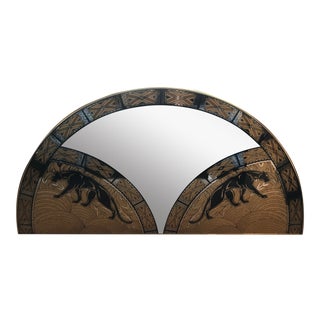 Mid-Century Modern-Style Egyptian Themed Panther Mirror or Headboard For Sale