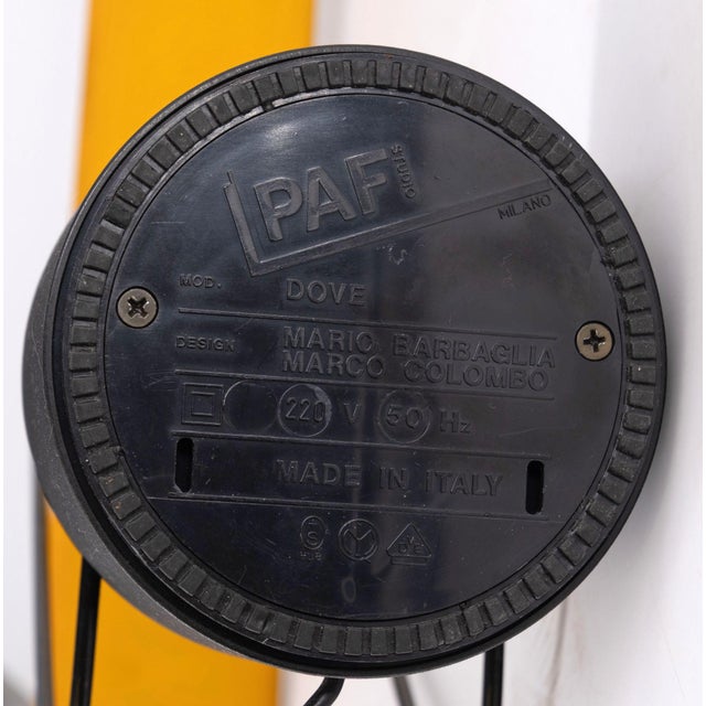 Goldenrod Postmodern Dove Table Lamp by Mario Barbaglia & Marco Colombo for Paf Studio Milano, 1980s For Sale - Image 8 of 12