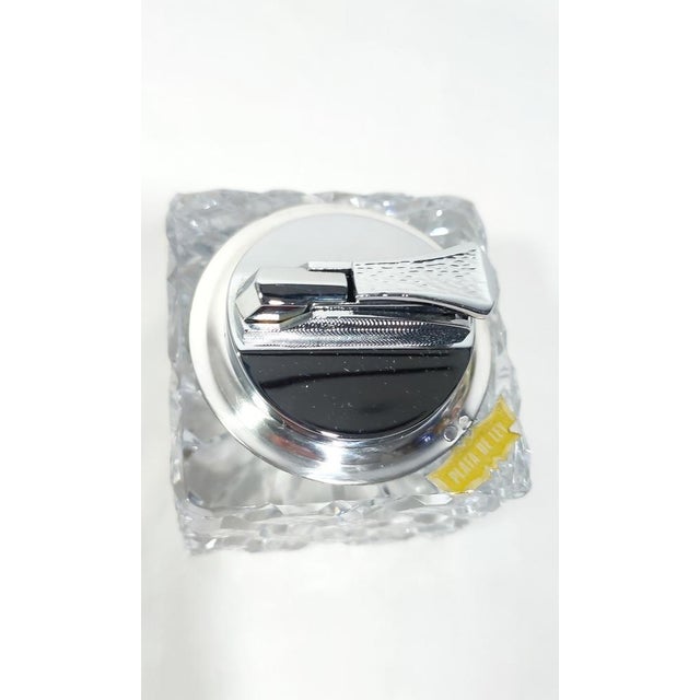 Cut Glass and Silver Lighter, Spain, 1980s For Sale - Image 4 of 7