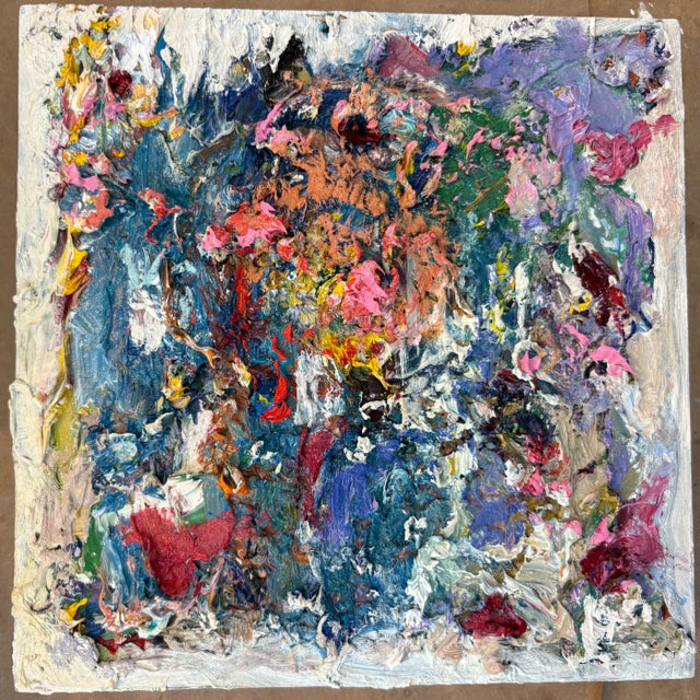 "Small Abstract", Original Oil Painting, Unique One-of-a-Kind For Sale - Image 11 of 12