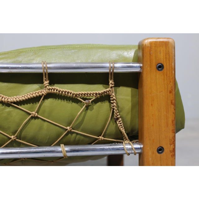 Set of Leather Chair and Ottoman by Jean Gillon, 1970s For Sale - Image 12 of 13