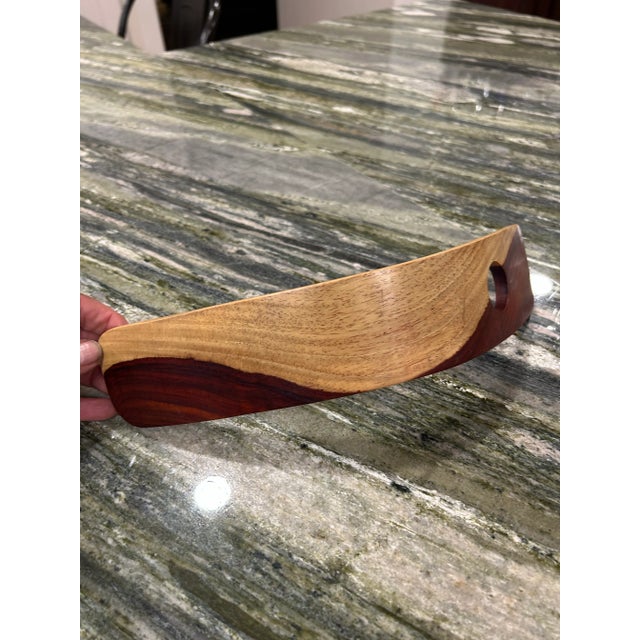 1990s Handmade African Blackwood Gravity Floating Wine Holder For Sale - Image 4 of 8