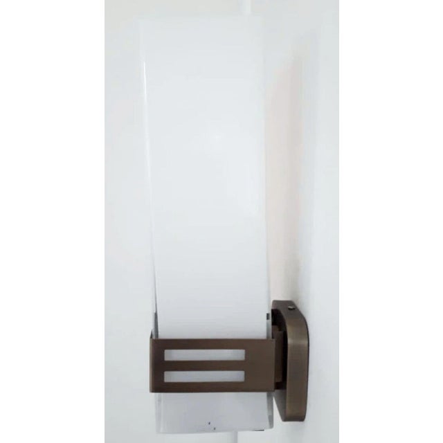 Set of Twelve Grattacielo Frosted Murano Glass Sconces, Italy, 1990's. For Sale - Image 4 of 9