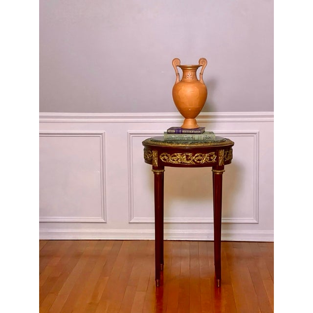 19th Century French Louis XVI Style Gueridon Side Table With Marble Top and Ormolu For Sale - Image 11 of 11