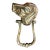 Vintage Solid Brass Dog Door Knocker For Sale