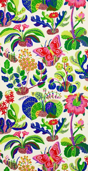 Schumacher Exotic Butterfly Wallpaper in Spring