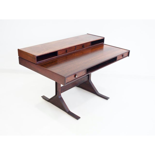Bernini Wooden Desk with Storage Compartments by Gianfranco Frattini for Bernini, 1950s For Sale - Image 4 of 18