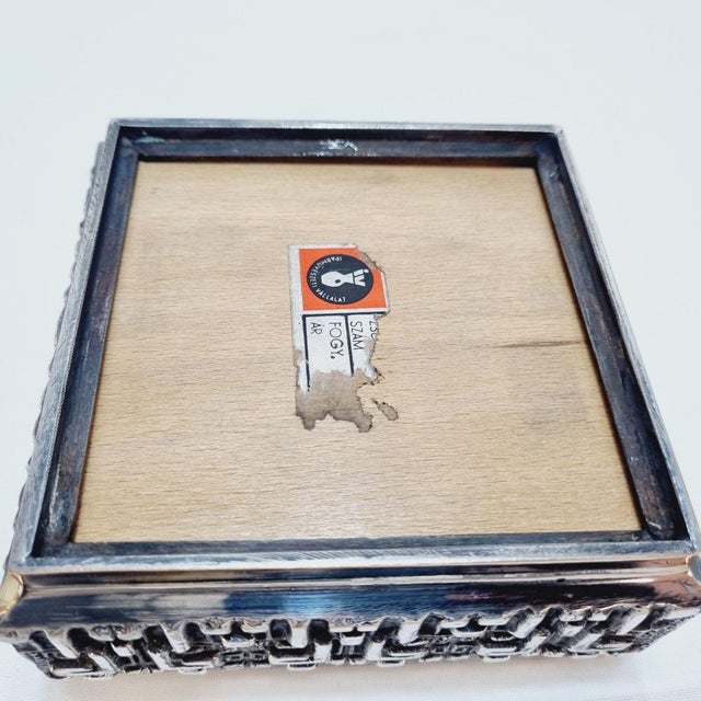 Mid-Century Brutalist Metal Decorative Box, 1960s For Sale - Image 13 of 14
