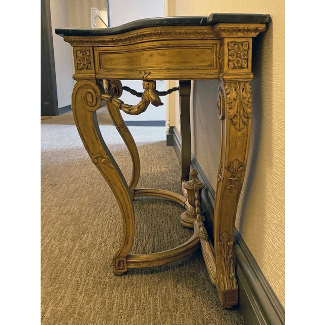 Early 20th Century Early 20th Century Louis XVI Style Gilt-Wood Console For Sale - Image 5 of 8
