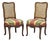 Antique French Country Louis XV Carved Walnut Cane Back Side Chairs - A Pair For Sale