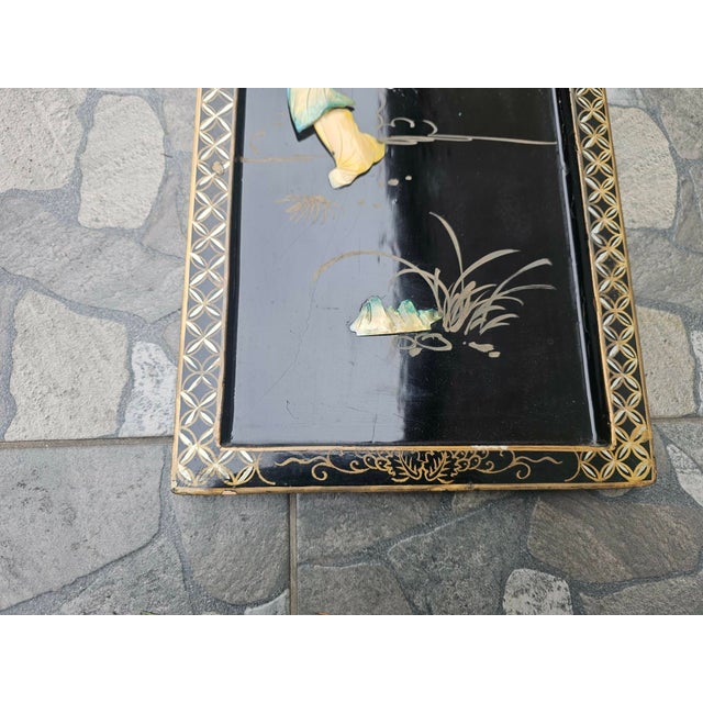 Japanese Wooden Picture, 1950s For Sale - Image 6 of 9