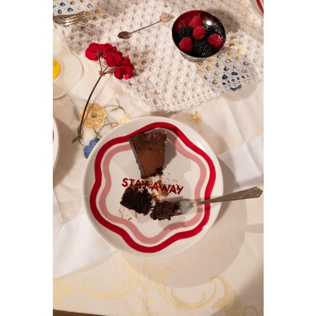 Contemporary Talk of the Table Artisanal Plates- Set of 2 For Sale - Image 3 of 10