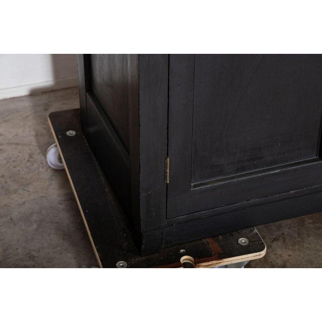 English Ebonised Pine Glazed Dresser, 1920 For Sale - Image 18 of 18