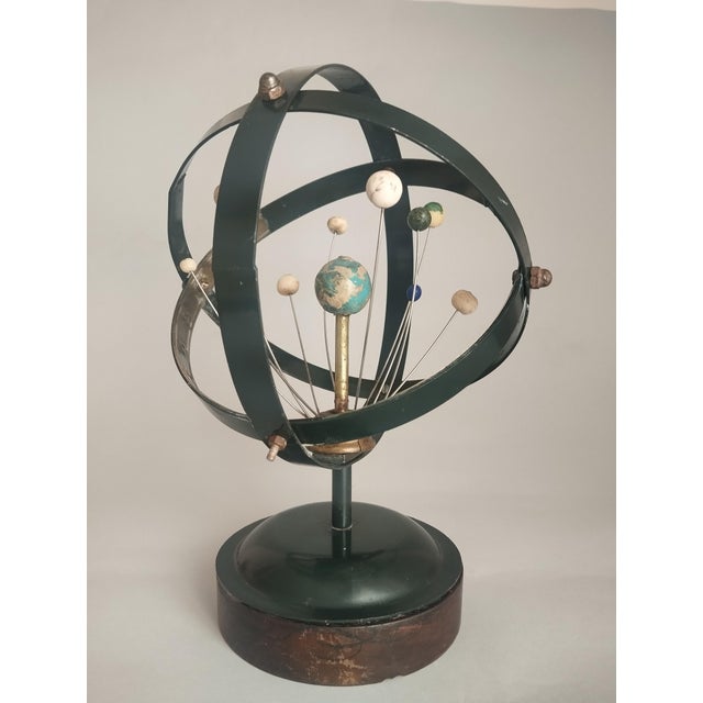 Metal Vintage Industrial Scientific Planetary Armillary Sphere, 1930s-1940s For Sale - Image 7 of 10