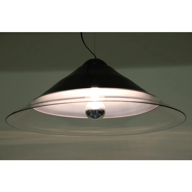 Mid-Century Modern Black Murano Glass Pendant Lamp For Sale In New York - Image 6 of 13