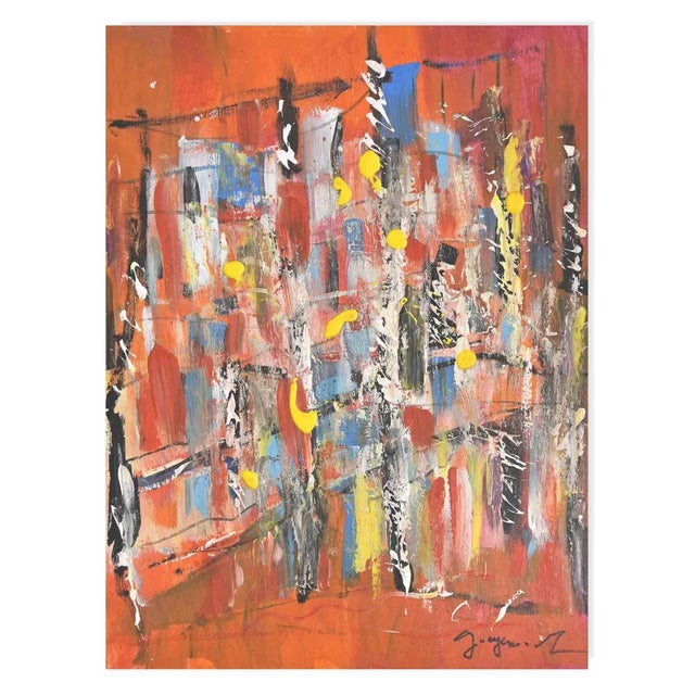 Martine Goeyens, Abstraction No.9, Acrylic on Panel, 2023 For Sale