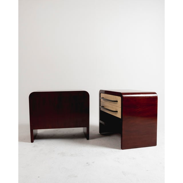 Wood Pair of Italian Art Deco 1940s Nightstands For Sale - Image 7 of 7