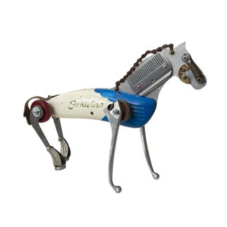 1960s Abstract Folk Art Metal Horse For Sale