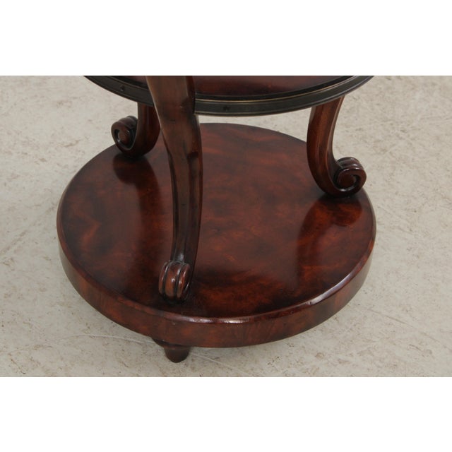 Theodore Alexander 3 Tier Round Flame Mahogany End Lamp Table For Sale In Philadelphia - Image 6 of 13