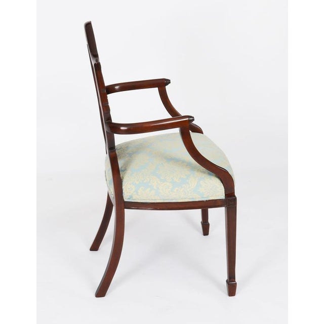 Antique Federal Revival Shield Back Armchairs, 1920s, Set of 2 For Sale - Image 12 of 14