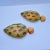 Pair of ceramic plates shaped like topiaries speckled with strawberries. Handmade by Italica ARS. Both plates are in very...