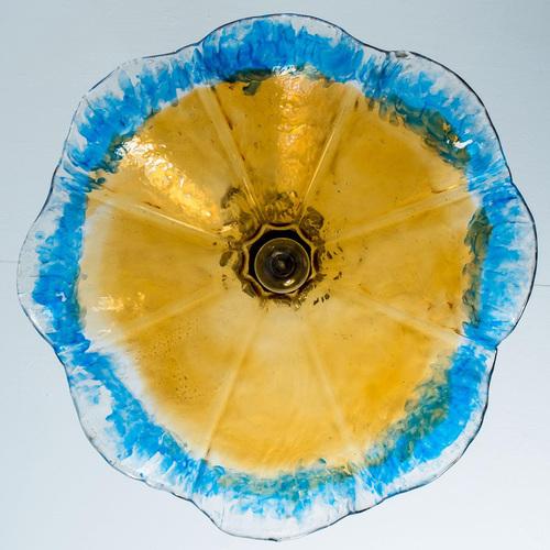 Murano Glass Flower Pendant Light attributed to Mazzega, 1970 For Sale - Image 6 of 14