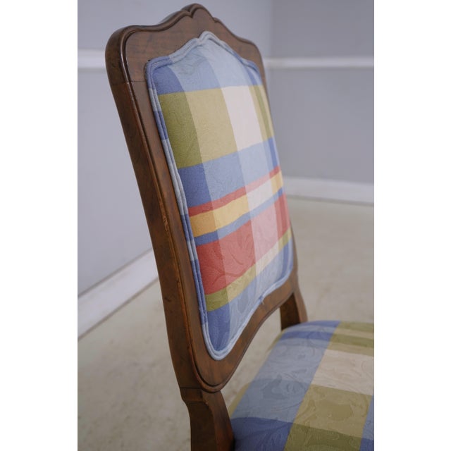 1980s Set of 4 Baker Walnut French Provincial Chairs For Sale - Image 5 of 18