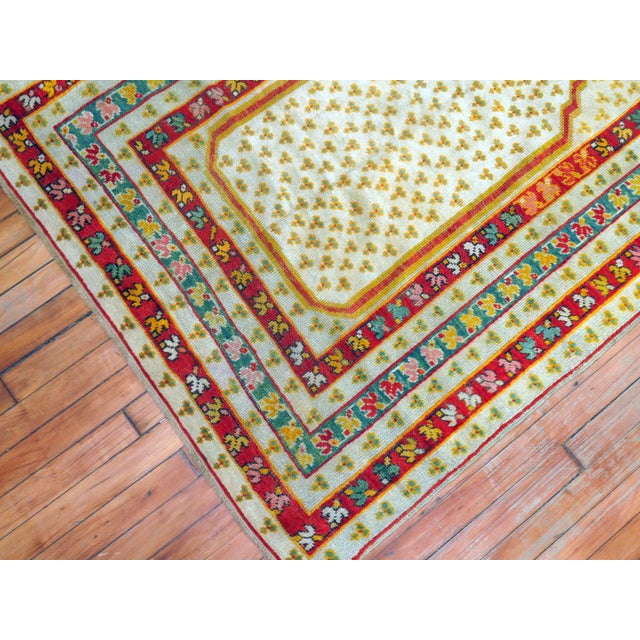 Antique Zabihi Collection Turkish Ghiordes Prayer Rug - 3'8" x 5'4" For Sale - Image 9 of 10