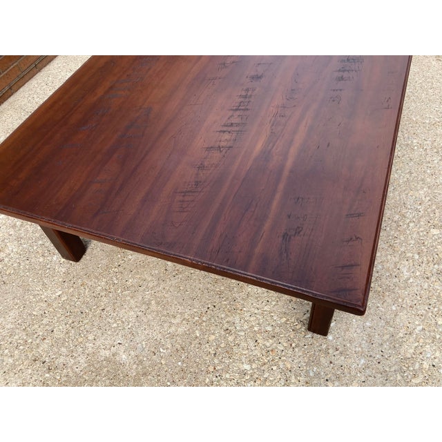 Contemporary Large Walnut Cocktail Table by Wright Table Company For Sale - Image 3 of 12