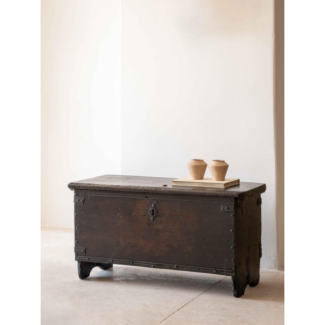 Wood 18th Century Walnut Trunk For Sale - Image 7 of 7