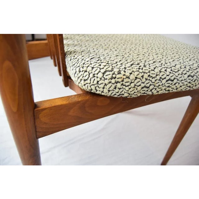 Mid-Century Modern Czechoslovakian Upholstered Dining Chairs, 1960s, Set of 4 For Sale - Image 3 of 11