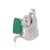 6.49ct Emerald & 1.67ct Diamond Art Deco Panther Brooch Pin in 18k White Gold For Sale - Image 4 of 16