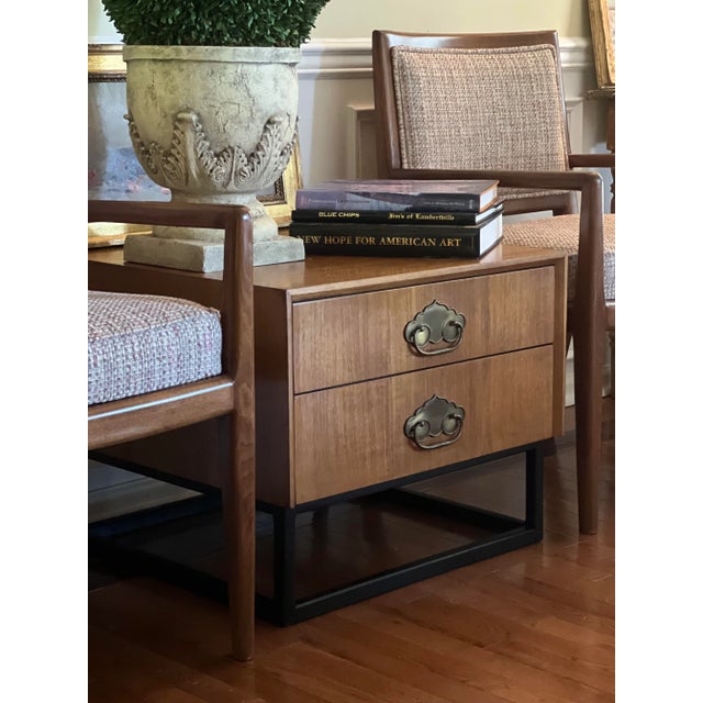 Vintage American of Martinsville Asian Inspired Square Nightstand For Sale - Image 10 of 10