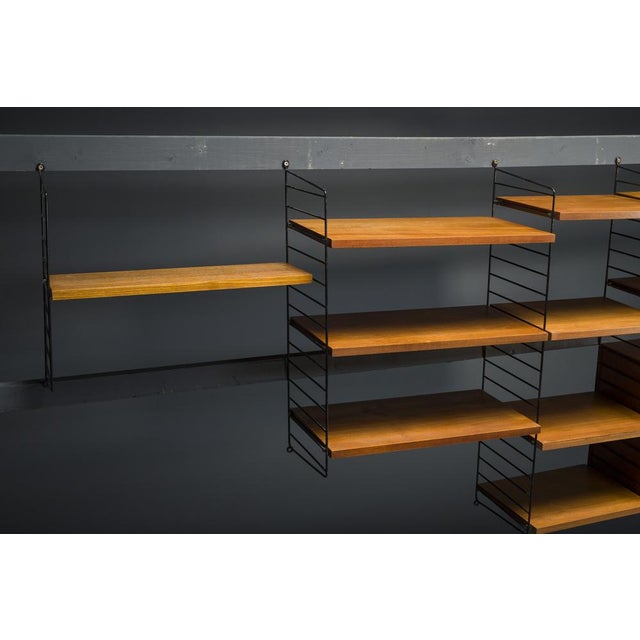 Modular Teak Wall Shelf by Nils Strinning for String, 1960s, Set of 29 For Sale - Image 9 of 17