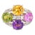 Mid 20th Century Rainbow Gemstone Diamond Ring Estate 14k Yellow Gold Multi Cocktail Ring Sz 5.5 For Sale