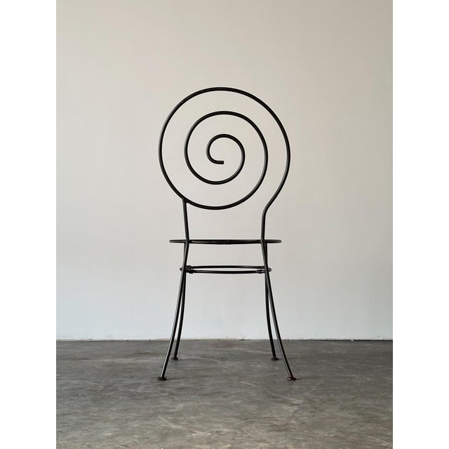 Spiral Iron Chairs in the Style of Luigi Serafini for Sawaya & Moroni, 1980s, Set of 6 For Sale - Image 14 of 18