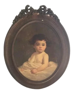 Early 20th CenturyOil Portrait of a Young Child C.1915